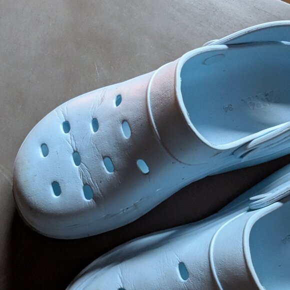 Zara AIR CHAMBER CLOGS Blue | US Size  5½ (9.5 INCHES) - Picture 8 of 16